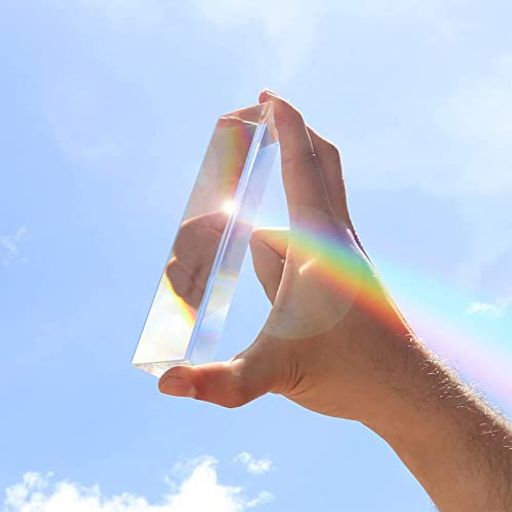 三角プリズム 撮影用 プリズム K9クリスタル 光学ガラス 虹 レインボー作り 60°プリズム 光の分散 実験 研究 教学ツール 物理 科学 教育