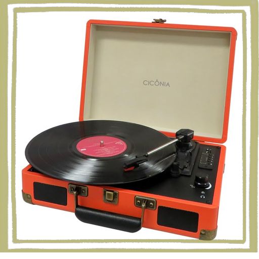 CICONIA レコードプレーヤー TE-1907 レトロ クラシカル (オレンジ)USBメモリー 多機能 SDカード 録音 再生 ブルートゥース BLUETOOTH AU