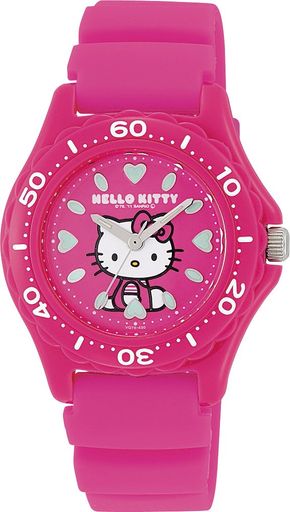 [シチズン Q & Q] 腕時計 アナログ ハローキティ 防水 ウレタンベルト VQ75-430 レディース ピンク