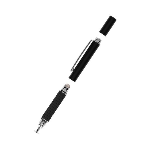 オウルテック 2WAY タッチペン 替え芯 付き ディスク型/導電繊維 ブラック OWL-TPSE12-BK