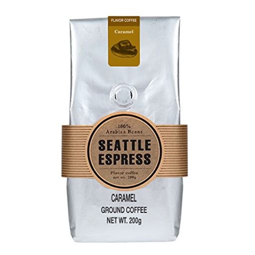 フレーバーコーヒー キャラメル(粉)200G シアトルエスプレス SEATTLE ESPRESS FLAVOR COFFEE CARAMEL GROUND