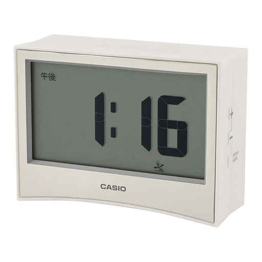 CASIO(カシオ) 目覚まし時計 電波 ホワイト デジタル 温度 湿度 カレンダー 表示 タイマー 付き DQD-S01J-7JF 7.1×9.6×3.6CM