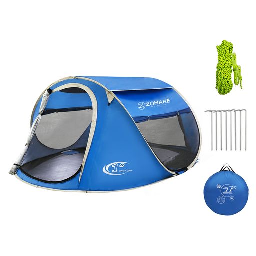ZOMAKE ワンタッチ テント サンシェード テント 3-4人用 ポップアップ テント UVカット UPF50+ アウトドアテント 防水 防風 自動設置 軽
