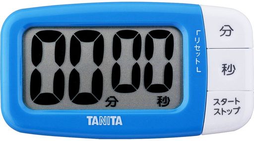 タニタ キッチン 勉強 学習 タイマー マグネット付き 大画面 100分 ブルー TD-394 BL でか見えタイマー D2XW10.3X5.6CM