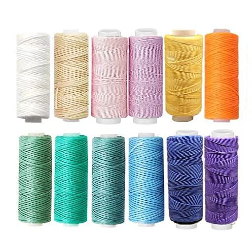 蝋引き糸 ロウビキ ワックスコード 蝋引き紐 レザークラフト 工具 12色 手縫い 編み 手芸 紐 DIY 糸 ろう引き糸 (30MーB)