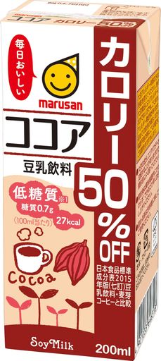 マルサン 豆乳飲料ココア カロリー50%オフ 200ML×24本