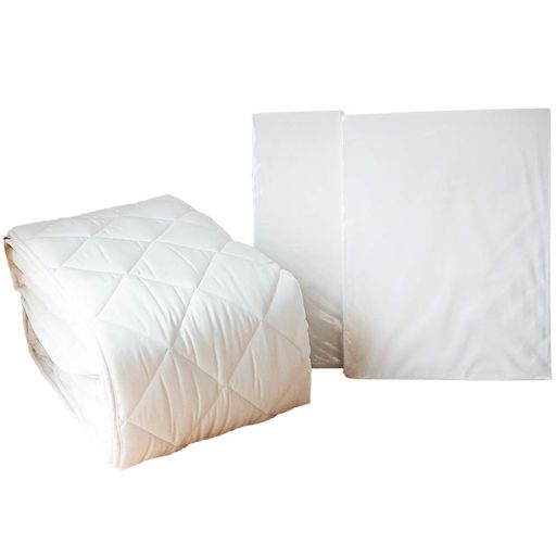 フランスベッド 寝装品3点パック セミダブルサイズ用（122×195CM） 「ウォッシャブル スリープセット」ベッドパッド×1・マットレスカバ