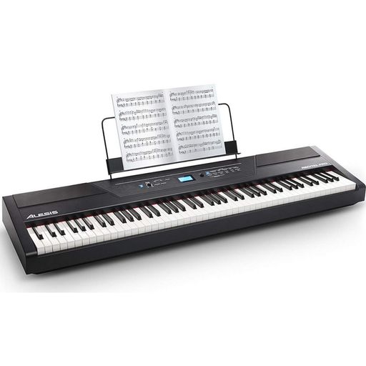 ALESIS 電子ピアノ 88鍵盤 ウェイティッドハンマーアクション鍵盤 レッスン機能 録音機能 液晶画面 RECITAL PRO