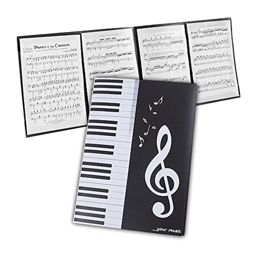 楽譜ファイル 4面 A4サイズ 書き込みできる 6枚収納可 反射しない 4ページ展開 譜面 作曲 レッスン ファイル カバー ピアノ 電子ピアノ