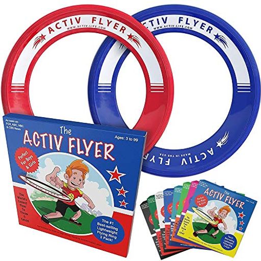 ACTIV LIFE(アクティブライフ) 子供用フライングリング[レッド/ブルー] 2個入 まっすぐ飛ぶ＆痛くない−標準のフリスビーよりも80％軽量