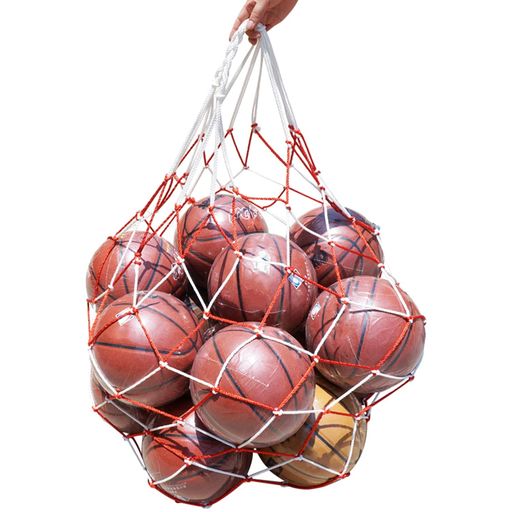 ボールネット ネット袋 特大 10個入れ 大容量 軽量 ボールバッグ シンプル サッカーバック バスケットボール フットサル バレーボール 保