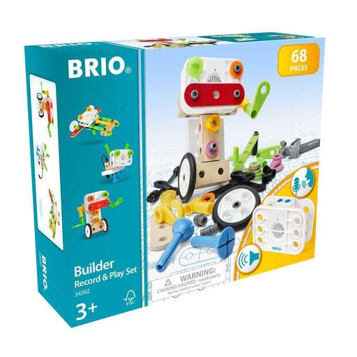 BRIO (ブリオ) ビルダー レコード & プレイセット [全68ピース] 対象年齢 3歳~ (組み立て おもちゃ 積み木 ブロック 知育玩具)