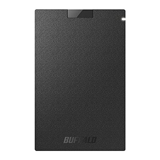 バッファロー SSD 外付け 500GB USB3.2GEN1 ポータブル コンパクト PS5/PS4対応(メーカー動作確認済) ブラック SSD-PG500U3-BC/N