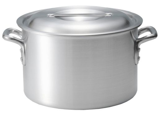 業務用厨房機器 ハイスト HIST アルミ 製 寸胴鍋 （ ずんどう なべ ） 各サイズ フタ有 業務用 の ガスコンロ 対応蓋付き 鍋 (21CM, 半寸