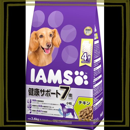 アイムス (IAMS) ドッグフード 7歳以上用 健康サポート 小粒 チキン シニア犬用 2.6KG