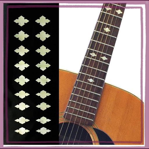 ジャカモウ TRADITIONAL カット・ダイヤモンド (AGED ホワイト・パール) ギター ベース ウクレレ インレイステッカー F-308SD-AWP