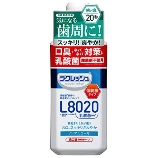 【ノンアルコール】ジェクス ラクレッシュ マウスウォッシュ L8020乳酸菌 450ML アップルミント風味 殺菌剤を使用しない 低刺激 じっくり