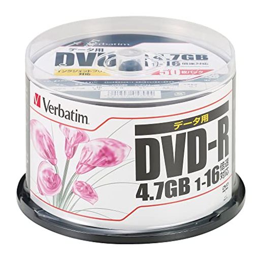 三菱ケミカルメディア データ用DVD-R 1回記録用 4.7GB 1-16倍速 50枚50P IJ対応(ホワイト) DHR47JPP50