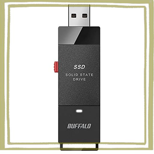 バッファロー SSD 外付け 500GB USB3.2 GEN1 読込速度430MB/秒 PS5/PS4メーカー動作確認済 コンパクト 超小型 ブラック SSD-PUT500U3BC/N