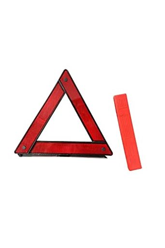YFFSFDC 三角停止板 折り畳み式 車載用 三角停止表示板 昼夜間兼用型 緊急対応用品 災害対策 コンパクト収納可能 専用収納ケース付き (赤