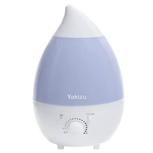 YOKIZU 加湿器 次亜塩素酸水対応 卓上 アロマ 大容量 超音波式 しずく型 6-9畳 朝まで連続稼働 LEDライト 寝室 リビング 静音 空気清浄