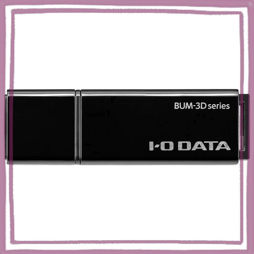 アイ・オー・データ USBメモリー 16GB USB 3.2 GEN 1(USB 3.0)対応 キャップ/ストラップホール付き 日本メーカー BUM-3D16G/K