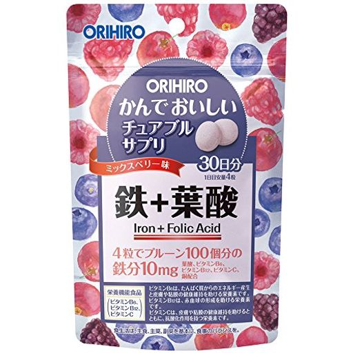 ORIHIRO(オリヒロ) オリヒロ かんでおいしいチュアブルサプリ 鉄+葉酸 120粒