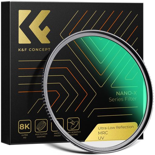 K & F CONCEPT 77MM UVフィルター 超低反射0.1% レンズ保護フィルター レンズ保護用 高透過率 両面28層コーティング 光学ガラス 撥水撥油キ
