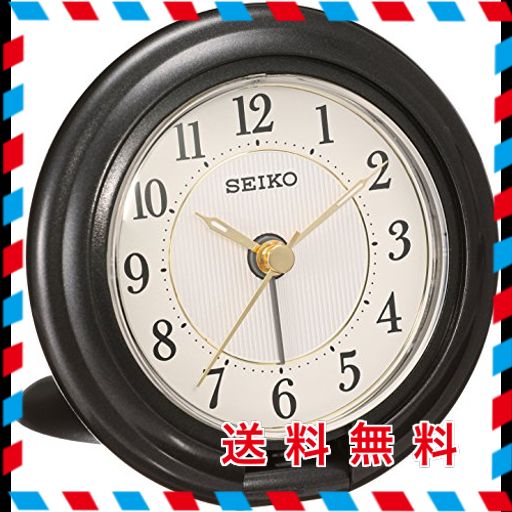 セイコー クロック 目覚まし時計 トラベラ アナログ 黒 QQ637K SEIKO
