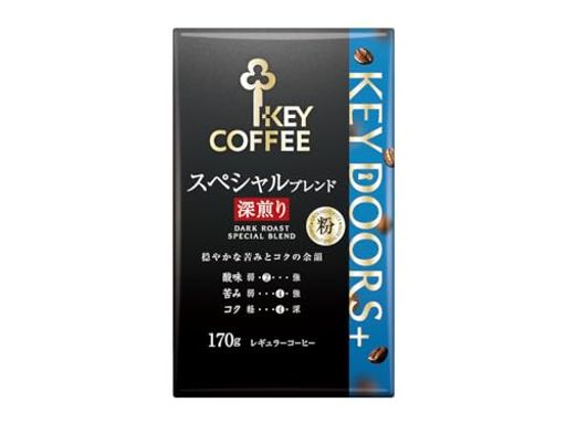 キーコーヒー KEY DOORS+ スペシャルブレンド 深煎り 粉 (VP) 170G