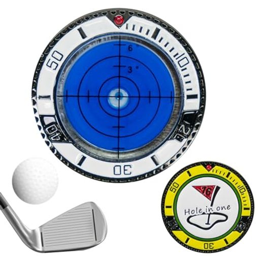 ANINAKO ゴルフ マーカー 水平器 非磁性 パッティング ガイド 高精度 水準器 多機能 ゴルフマーカー パター練習 ボール 傾斜 ゴルフマー