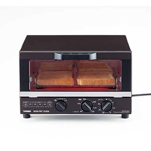 ツインバード トースター オーブントースター ノンフライ 4枚焼き ブラウン TS-4054BR