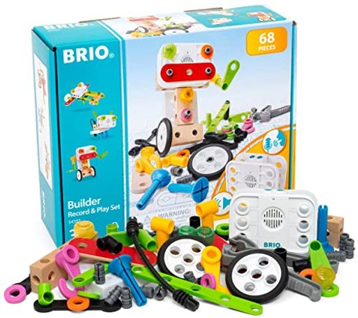 BRIO (ブリオ) ビルダー レコード & プレイセット [全68ピース] 対象年齢 3歳~ (組み立て おもちゃ 積み木 ブロック 知育玩具)