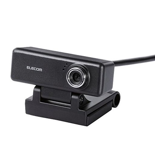 エレコム WEBカメラ UCAM-C520FBBK 200万画素 HD 720P 30FPS マイク内蔵 高精細ガラスレンズ ケーブル長1.5M ブラック