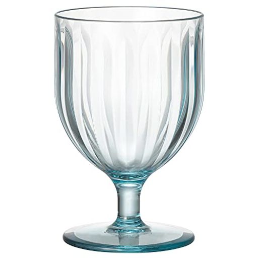 石川樹脂工業 ワイングラス グルーブゴブレット ブルー 270ML 7.8 X 7.8 X 12 CM 割れないグラス トライタン 食洗機対応 耐熱100度 アウ