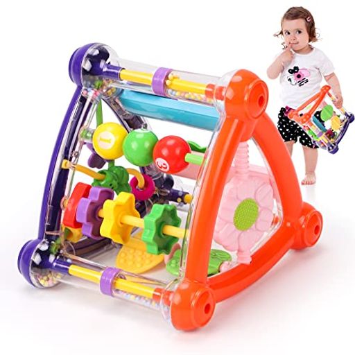 QIZEBABY 赤ちゃん用おもちゃ6〜12月 アクティビティキューブ 8 IN 1モンテッソーリトイおもちゃ アーリーラーニング教育玩具 手遊びいっ