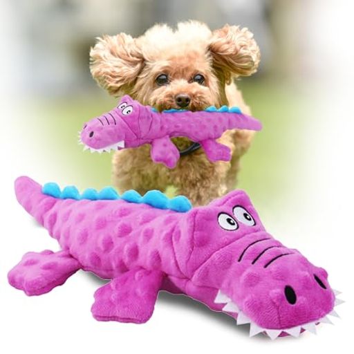 L'E BEE 犬 おもちゃ 音のでる玩具 犬噛む玩具 知育玩具 頑丈 ぬいぐるみ 歯磨き 壊れにくい 引っ張り 運動不足 小型犬 中型犬 (ピンク)