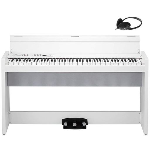KORG(コルグ) 電子ピアノ 88鍵盤 LP380 USB ホワイト 白 温かみを感じる木製 純正ヘッドフォンとペダルが付属