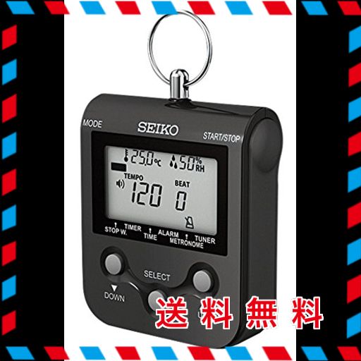 seiko セイコー デジタルメトロノーム ネックストラップ付 ブラック dm90b