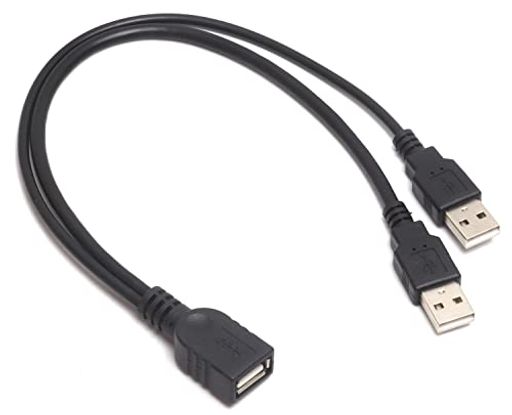 オーディオファン USBケーブル USB延長ケーブル 補助電源ケーブル付き USB-A オス (充電転送) USB-A オス (充電専用) - USB-A メス 約30C