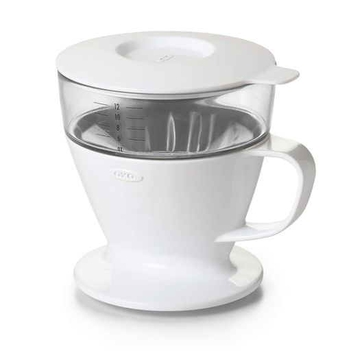 OXO(オクソー) お湯が自動で理想的なスピードで注がれる オート ドリップ コーヒーメーカー 1-2杯用 360ML ホワイト 台形フィルター 忙し