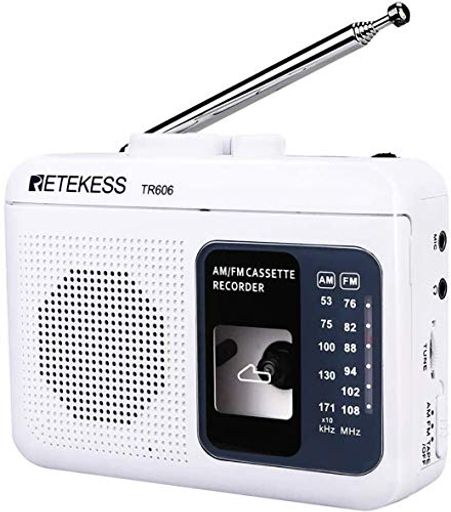 retekess tr606 カセットプレーヤー ポータブルカセットテープ am fmラジオ付き ac電源/乾電池 録音 mic 高速再生 両親への贈り物