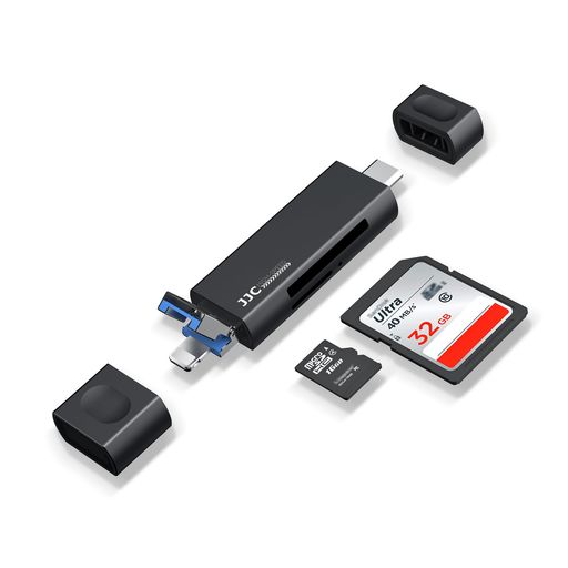 JJC カードリーダー 【USB 3.0 MICRO USB 2.0 TYPE-C USB 3.0】 SD TF 同時読み書き OTG対応 高速転送 SDXC SDHC SD TF MICRO SD MICRO S