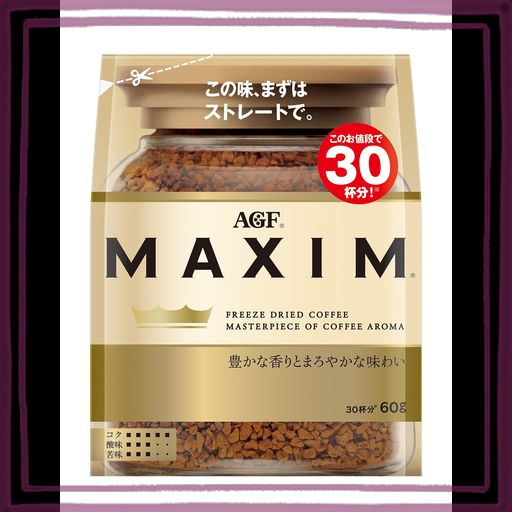 AGF マキシム 袋 【 インスタントコーヒー 】 【 詰め替え エコパック 】60グラム (X 1)