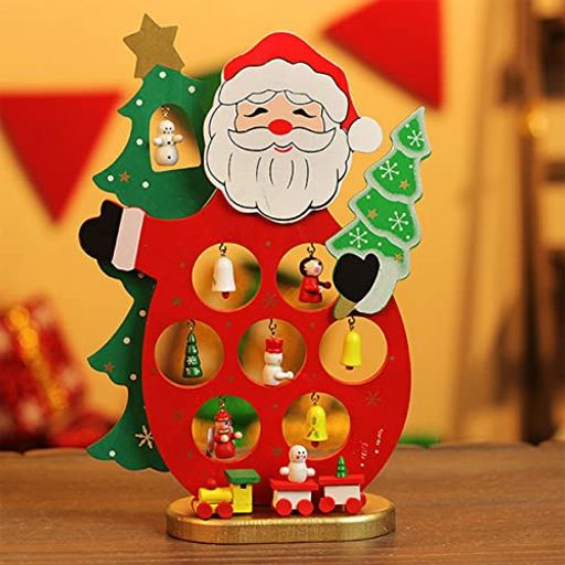 クリスマス 飾り オーナメント 木製 クリスマスツリー サンタクロース スノーマン 卓上 置物 北欧 クリスマス雑貨 テーブル オブジェ 部