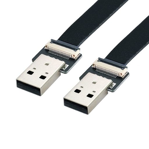 CHENYANG CY フラットスリム FPC USB 2.0 TYPE-A オスからUSB 2.0 TYPE-A オスデータケーブル FPV & ディスク & スキャナー & プリンター