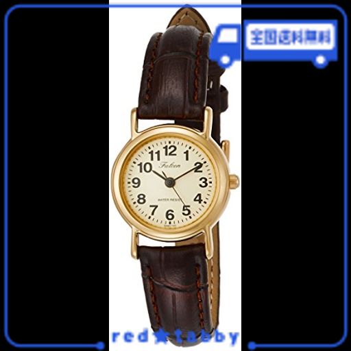 [シチズン Q & Q] 腕時計 アナログ 防水 革ベルト QA63-103 レディース ブラウン