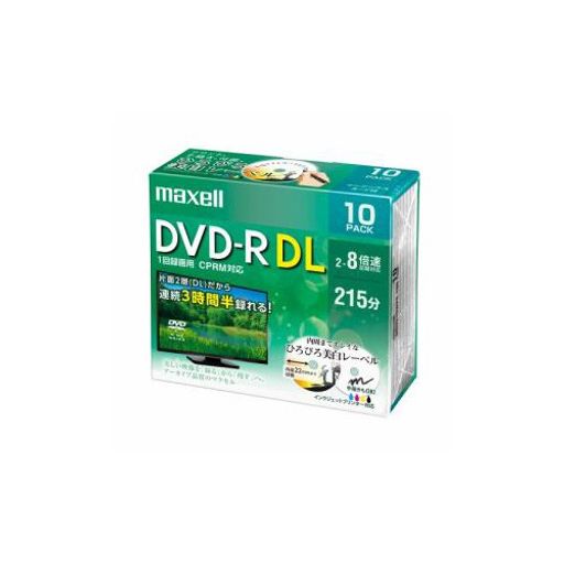 DVD-R DL 8倍速対応 10枚パック 日立マクセル DRD215WPE.10S