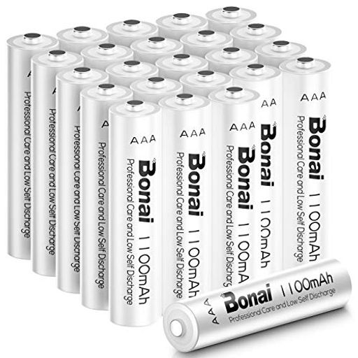 BONAI 単4電池 充電池 単4形ニッケル水素充電池 24個パック 高容量1100MAH (約1200回使用可能)自然放電抑制 液漏れ防止設計 環境友好タイ