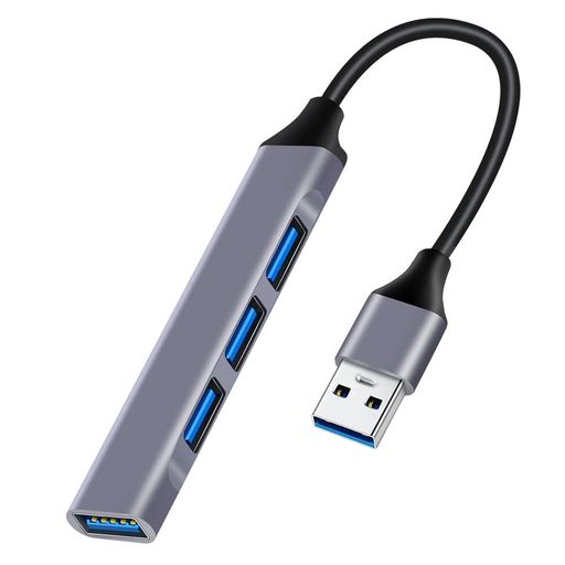 BESINCE USBハブ USB3.0 1ポート USB2.0 3ポート 最大伝送速度5GBPS USB2.0/1.1との互換性あり コンピュータ USB-A ハブ 4IN1 USB3.0*1 U